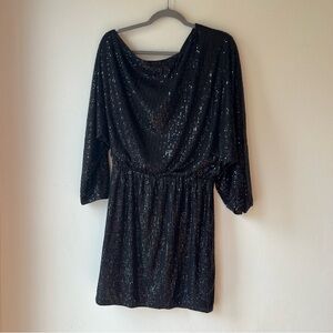 SHEIN BAE Sequin Mini Dress L Batwing Off the Shoulder Party Dress NWT Holiday